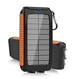 Solar Charger Power Bank 49800mAh - Portable Fast Charging Power Bank with Type-C & Dual USB Ports, Compatible with iPhone, Samsung & More, Waterproof Solar Panel for Camping, Hiking, and Outdoor Use