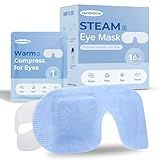 16 Packs Steam Eye Mask for Dry Eye: Self Heating Moist Warm Compress for Stye, Digital Eye Strain & Stress Relief - Disposable | No Microwave Needed | Travel Essential | Deep Sleep Relief, Unscented