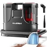 Upholstery Carpet Cleaner, MUJERBAY 15Kpa Portable Spot and Stain Cleaner Shampooer, Easy Move with Handle, 1.5-inch Deep Cleaning Machine for Couch, Stairs, Car and Pet Messes.