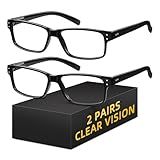 XVXV 2 Pairs +2.5 Reading Glasses,Blue Light Blocking Readers for Men Women,Anti Eyestrain/UV Lightweight Spring Hinges Eyeglasses