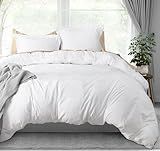 Utopia Bedding Duvet Cover Queen Size - 3 Piece with Zipper Closure - 1 Comforter Cover 90X90 Inches & 2 Pillow Shams 20X26 Inches (White) Comforter Not Included