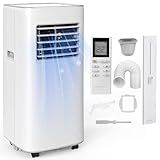 Coolblus 8500 BTU Portable Air Conditioners Cool Up to 360 Sq.Ft,3 IN 1 portable ac unit with Remote Control/LED Display/24Hrs Timer/Window Installation Kit & Screwdriver,White