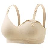 Momcozy U.S. Cotton Nursing Bras for Breastfeeding Seamless Maternity Bra