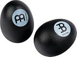 Meinl Egg Shaker Pair - NOT MADE IN CHINA - Black, Plastic, 2-YEAR WARRANTY (ES2-BK)