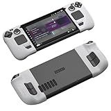 JSAUX Silicone Grip Protection Case Compatible with Steam Deck OLED/LCD, Steam Deck Grip, Steam Deck GripSkin, GripArmor Silicone Sleeve Set (one Left and one Right) - GP0016 Grey