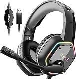 EKSA E1000 USB PC Gaming Headset with Mic, 7.1 Surround Sound