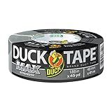 Duck Brand Max Strength Duct Tape - 1 Roll - Heavy Duty Hold - 1.88 Inch x 45 Yards - Silver (240201)