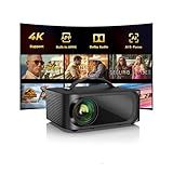 Projector-4K with WiFi and Bluetooth: [Pro-Level Brightness/50W DoIby/Built-in APPs] Outdoor-Projector Smart OS 2.0&AI Auto Focus, ONOAYO Portable Proyector Compatible with Netflix/YouTube/PrimeVideo