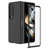 Ruky for Galaxy Z Fold 4 Case, Full Body Cover with Built-in Screen Protector Hard PC Ultra-Thin Anti-Scratches Shockproof Protective Phone Case for Samsung Galaxy Z Fold 4, Black