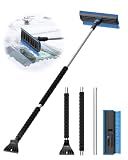 helloleiboo 55.7" Snow Brush and Ice Scrapers for Car Windshield, Blue