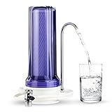 iSpring CKC1C Countertop Drinking Water Filtration System with Carbon Filter, 2.5" x 10", Clear