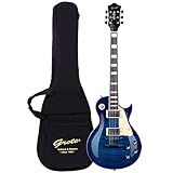 GROTE Guitar Solid Body Electric Guitar with Gigbag LPYS-006 (Blue)