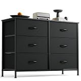 DUMOS 6 Drawer Dresser for Bedroom, Wide Storage Chest of Drawers Cabinet