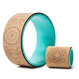 Cork Roller, Yoga Wheel, Upgraded Back Wheels for Pain Relief & Stretching