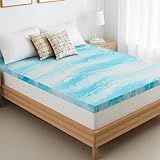 Memory Foam Mattress Topper Full - 2 Inch Gel Infused Bed Toppers, Pressure Relief Mattress Pad for Dorm Room, CertiPUR-US Certified