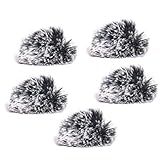 Ruittos 5 Packs Lavalier Microphone Wind Screen Furry Muffs Diameter 1cm Fits Most Lapel Clip Lav. Mini Lapel Microphone Dead Cat Windscreens (5 deadcats)