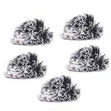 Ruittos 5 Packs Lavalier Microphone Wind Screen Furry Muffs Diameter 1cm Fits Most Lapel Clip Lav. Mini Lapel Microphone Dead Cat Windscreens (5 deadcats)
