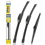 5 PLUS® Silicone Windshield Wipers Replacement for 2006 2007 2008 2009 2010 2011 2012 Toyota Rav4 Wiper Blades(Set of 3),Automotive Replacement Windshield Wiper Blades For My Car-24"/17"/12"