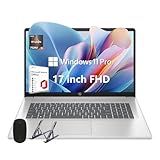 HP 17 Laptop, 17.3" FHD Display, 8GB DDR5 RAM, 512GB SSD, AMD Ryzen 5 Processor(Beats i7-1165G7, Up to 4.3GHz), Lifetime MS Office + Windows 11 Pro, Alpacatec Accessories, Silver, Video Editing Laptop