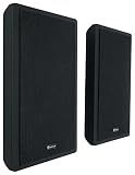 Rockville RockSlim Black 5.25" Home Theater Wall Mount Speakers, Pair