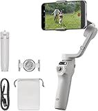 DJI Osmo Mobile 6, 3-Axis Phone Gimbal, Object Tracking, Built-in Extension Rod, Portable and Foldable, Gimbal Stabilizer for iPhone, Android, YouTube TikTok Video, Platinum Gray