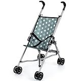 Bayer: Buggy Umbrella Stroller - Green & White Stars - Accessory for Dolls Up to 18", Foldable Design, Seat Belt, Kids Toy, Ages 3+