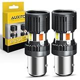 AUXITO CANBUS 1157 Switchback LED Bulbs 2357 2057 7528 BAY15D Dual Color Amber/White Anti Hyper Flash Built-in Resistor Error Free Turn Signal Lights and DRL/Parking Lights, Pack of 2