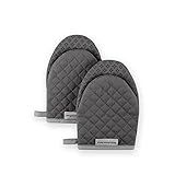KitchenAid Asteroid Mini Oven Mitt Set, 5.5"x8", Charcoal Grey, 2 Piece