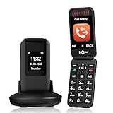 SilisoundTek Flip Phones for Seniors，2.8+1.5" Flip Phones Unlocked, Large Screen & Font & Buttons,Loud Volume,SOS Button,Speed Dial,Hans-Free,Bluetooth,FM Radio,1400mAh Battery