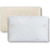 100% Natural Talalay Latex Pillow – Medium Firm Support for Neck & Shoulder Pain Relief – Breathable, Eco-Friendly – Standard Size with Removable Washable Cover – Non-Toxic, No Memory Foam