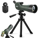 Emarth 20-60x60 Angled Spotting Scope for Target Shooting, Spotting Scope w/Tripod 14" Tabletop/Carry Bag, 1.37lb Light Spotter Scope, Waterproof Spotting Scopes for Hunting/Birding/Wildlife View