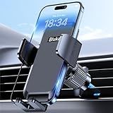 Blukar Car Phone Holder Mount, Super Stable Air Vent Cell Phone Car Mount with 2025 Metal Hook Clip, 360° Rotation,One Button Release for iPhone, Galaxy, Google, and All Other Smartphones