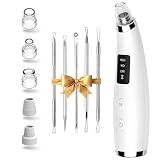 Blackhead Remover Pore Vacuum with 5 Attachments, 3 Suction Levels (White)