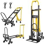 1000LBS Stair Climbing Hand Truck, 3-in-1 Convertible Aluminum Dolly