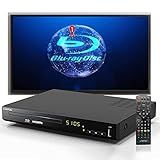 Blu Ray DVD Player,Full HD Blu-ray Disc Player CD Players with Easy Hook Up and User Friendly, 1080P Home Theater DVD Player with HDMI Output, Support HDD and USB Playback