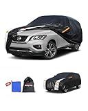 Multi-Layer Car Cover Custom Fit for Nissan Pathfinder(2004-2026), 100% Waterproof All Weather for Automobiles, Gift with Towel, Heavy Duty Car Covers for Rain Sun UV Protection with Door Zipper