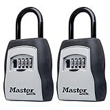 Master Lock Key Lock Box with Code, Outdoor Lock Box for Realtors, Property Managers and Landlords, Ideal for Short-Term Rentals, Key Safe Holds 5 Keys, 2 Pack, 5400EC2