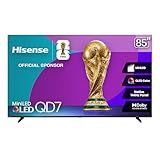 Hisense 85" Class QD7 Series Mini-LED 4K UHD Smart Fire TV (85QD7QF, 2025 Model) - QLED, Native 144hz, HDR10+, Dolby Vision, Dolby Atmos, Game Mode Pro, ALLM, Alexa Built in with Voice Remote, MEMC