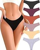 READY TO LOVE Cotton Underwear for Women Pack Breathable Thongs for Women Sexy Stretch Soft Womens Panties Thong XS-XL