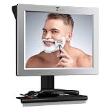 ToiletTree Products Fogless Shower Mirror with Squeegee - Anti-Fog Mirror - Adjustable Shaving Mirror with a Squeegee - Rust-Proof, Impact-Resistance Bathroom Shower Mirror