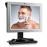 ToiletTree Products Fogless Shower Mirror with Squeegee - Anti-Fog Mirror - Adjustable Shaving Mirror with a Squeegee - Rust-Proof, Impact-Resistance Bathroom Shower Mirror