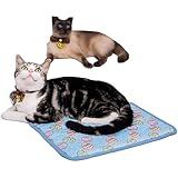 NACOCO Pet Cooling Mat Cat Dog Cushion Pad Summer Cool Down Comfortable Soft for Pets and Adults (M, Blue)