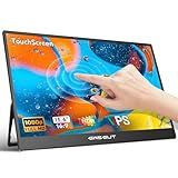 GWSGUT Portable Monitor Touchscreen 15.6'' FHD 1080P USB-C HDMI Ultra-Slim Gaming Display, Built-in Stand Speakers HDR IPS,for Laptop PC Mac Phone PS4/5 Travel Monitors (1080p Touchscreen, 15.6")