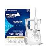 Waterpik Aquarius Water Flosser For Teeth Cleaning, Gums, Braces, Dental Care, Electric Power With 10 Settings, 7 Tips For Multiple Users And Needs, ADA Accepted, White WP-660, Packaging May Vary