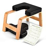 BODY RHYTHM Yoga Headstand Bench, Yoga Inversion Chair, Headstand Trainer for Relieve Stress, Improve Sleep & Digestion and Strength Training, Ideal for Home Workout, Fitness and Gym (Classic Black)