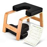 BODY RHYTHM Yoga Headstand Bench, Yoga Inversion Chair, Headstand Trainer for Relieve Stress, Improve Sleep & Digestion and Strength Training, Ideal for Home Workout, Fitness and Gym (Classic Black)