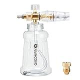 Raincovo Foam Cannon for Pressure Washer, Snow Clear Foam Cannon for Car Wash, Stainless Steel Filter, Adjustable Nozzle with M22 and 1/4 Inch Quick Connect, Additional 1.1 mm Orifice Nozzle