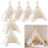 Quaocens Teepee Tent for Kids,with String Lights,6 Pack