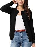 GRACE KARIN Cardigan Sweaters for Women Lightweight Fall Outfits, Black