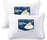 Utopia Bedding Toddler Pillow (White, 2 Pack), 13x18 Pillows for Sleeping, Soft and Breathable Cotton Blend Shell, Small Kids Pillow Perfect for Toddler Bed and Travel (Intended for Age 2 and up)